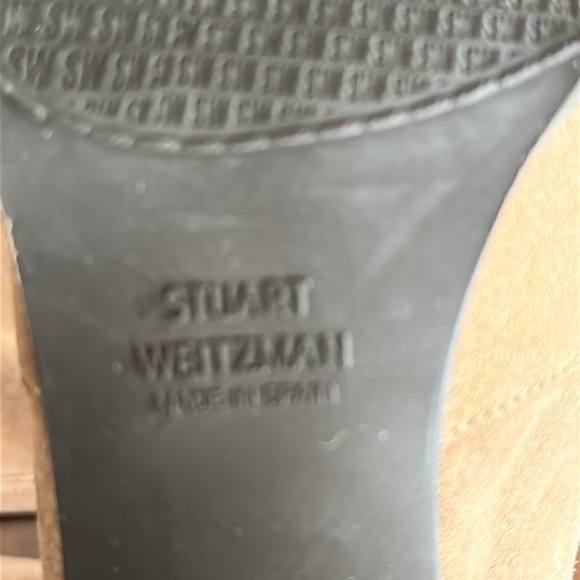 STUART WEITZMAN Highland Over the Knee Heeled Boot in Taupe Suede Size 8.5 - Picture 9 of 10